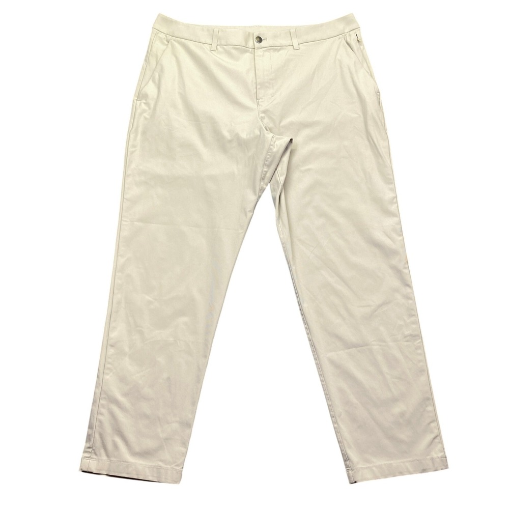 Lululemon ABC Pant 38‎ Khaki Tan Warpstreme Slim Fit LM5A05S Mens Golf Preppy